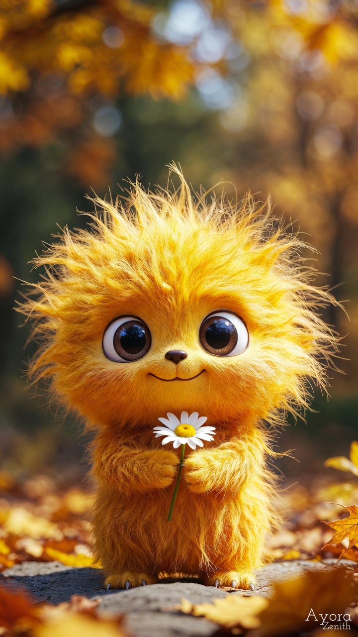 Golden Autumn Fuzzy Friend